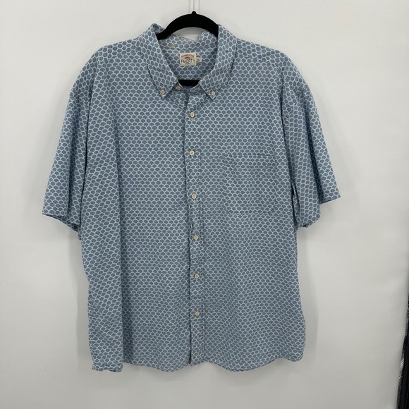 Flaherty Short-Sleeve Stretch Playa Shirt in Fishscale Redux Size XXL - Picture 3 of 8